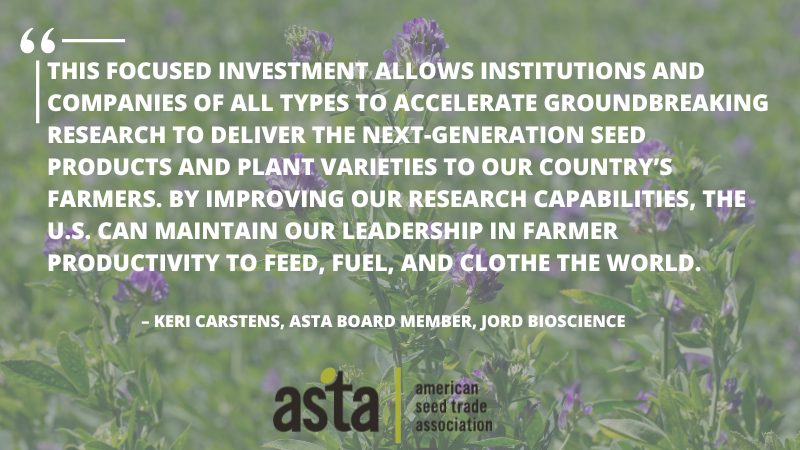 Image for the Tweet beginning: ASTA applauds the USDA's historic